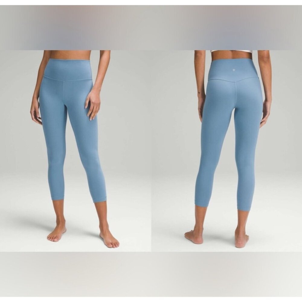 Lululemon Align High-Rise Crop 23" Size 8 Blue Leggings - Picture 1 of 10